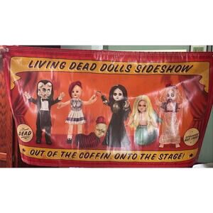 Mezco Toyz 2015 Loving Dead Dolls vinyl side show banner Halloween Goth Horror